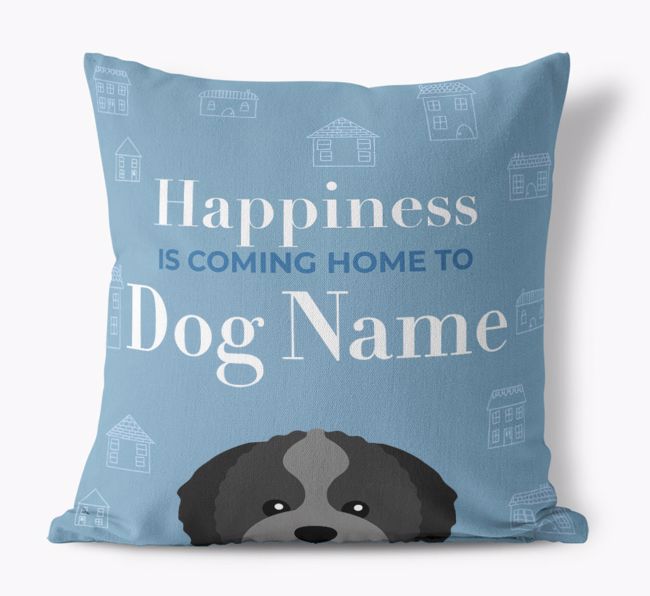 Happiness Is: Personalized {breedFullName} Canvas Pillow